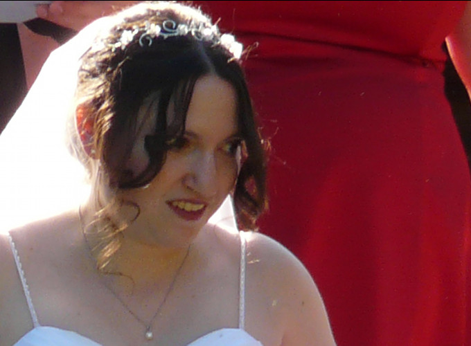 Bride Looking Down